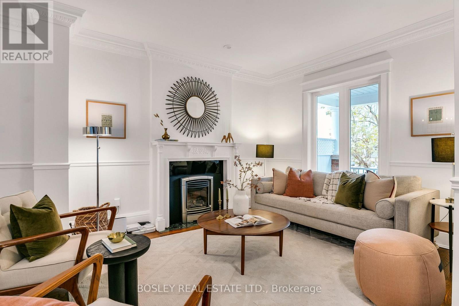 Main And Rear - 108 Moberly Avenue, Toronto, ON - Indoor Photo Showing Living Room With Fireplace