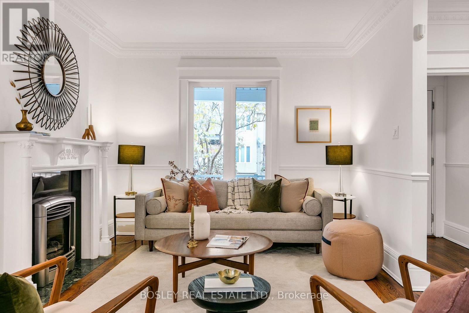 Main And Rear - 108 Moberly Avenue, Toronto, ON - Indoor Photo Showing Living Room With Fireplace