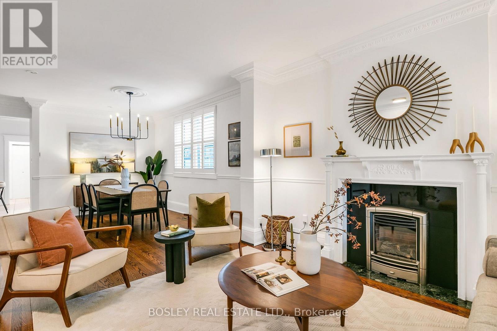 Main And Rear - 108 Moberly Avenue, Toronto, ON - Indoor Photo Showing Living Room With Fireplace