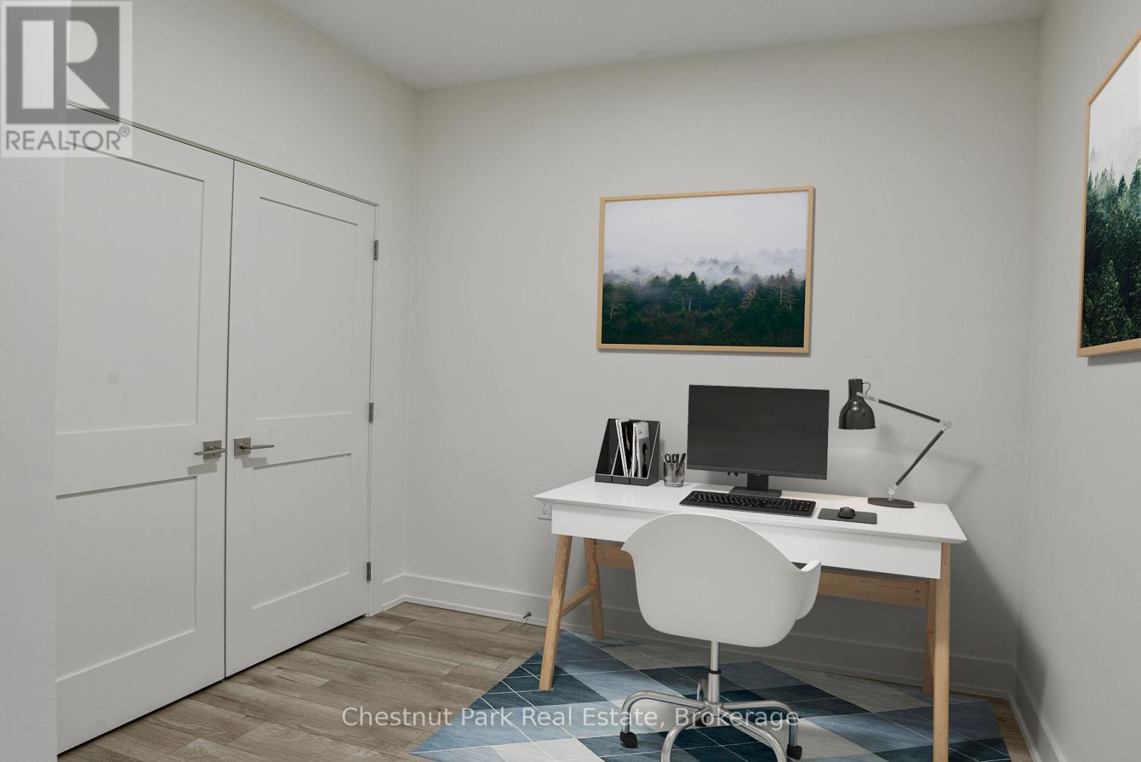 Virtually Staged - 403 - 20 Campus Trail, Huntsville (Chaffey), ON - Indoor Photo Showing Office