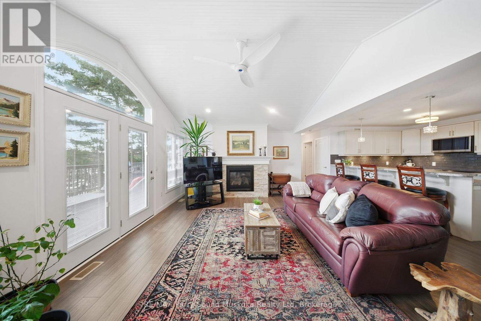 215 Dunchurch Estates Road, Whitestone (Hagerman), ON - Indoor Photo Showing Living Room With Fireplace