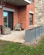 Gracious patio area -