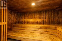 Relaxing sauna space for wellness and comfort. -