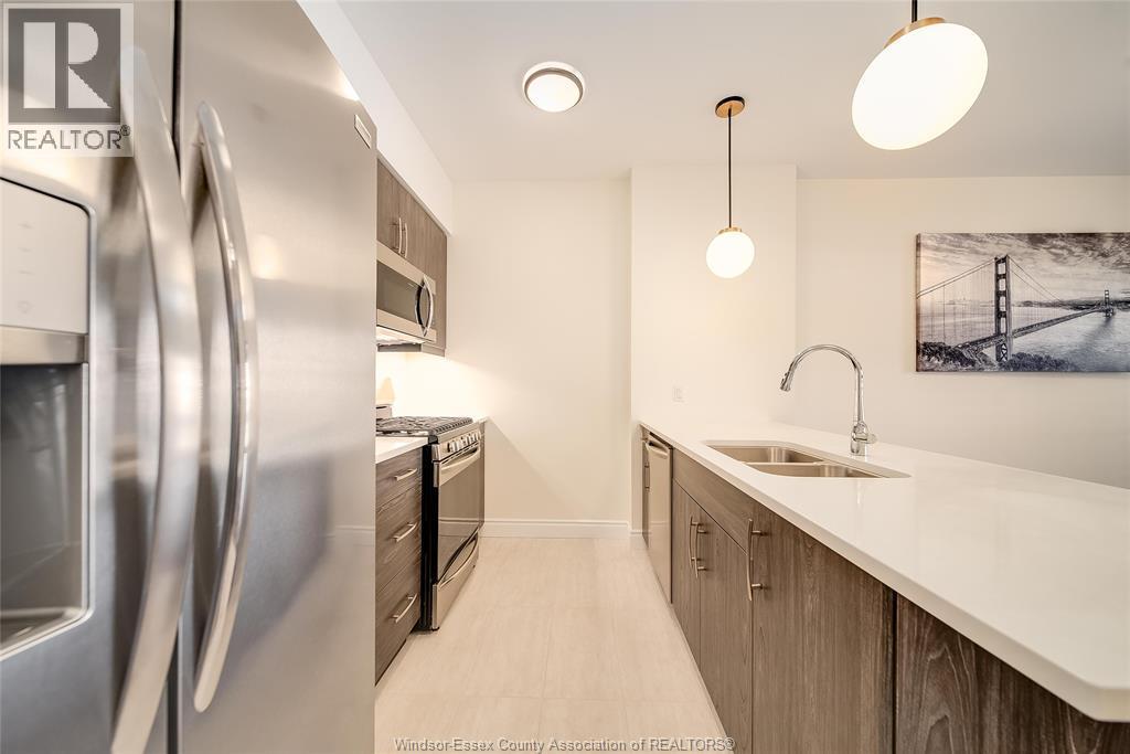 480 Fairview Boulevard Unit# 105, Windsor, ON - Indoor Photo Showing Kitchen With Stainless Steel Kitchen With Double Sink With Upgraded Kitchen