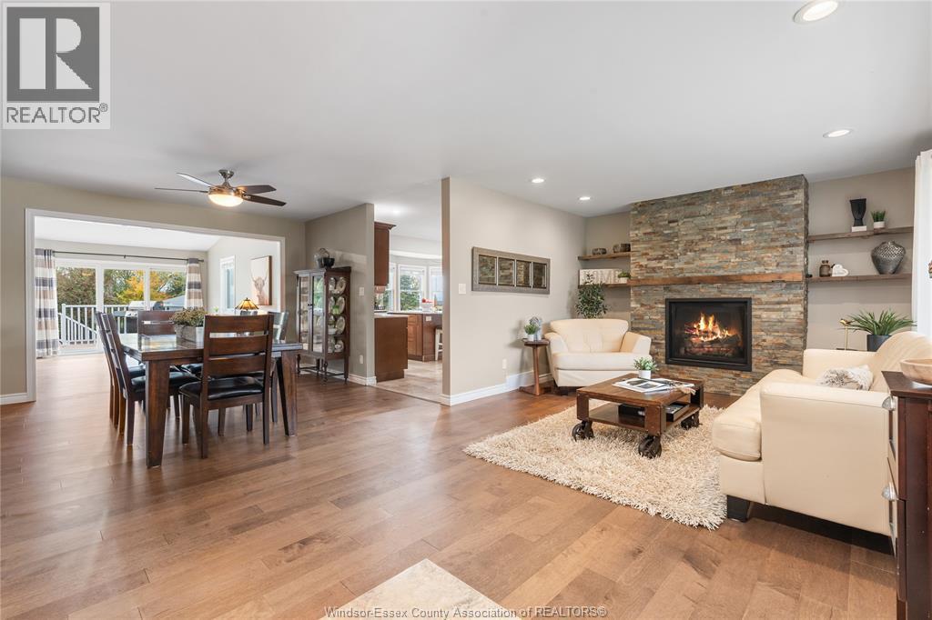 215 County Rd 34 West, Cottam, ON - Indoor Photo Showing Living Room With Fireplace