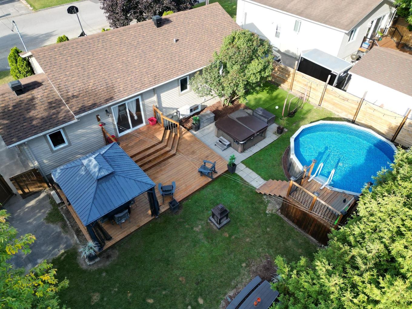 Backyard - 1223 23E Avenue, Saint-Jérôme, QC - Outdoor With Above Ground Pool