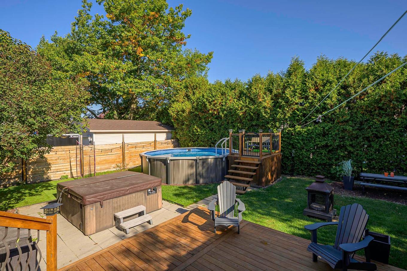 Backyard - 1223 23E Avenue, Saint-Jérôme, QC - Outdoor With Above Ground Pool With Backyard