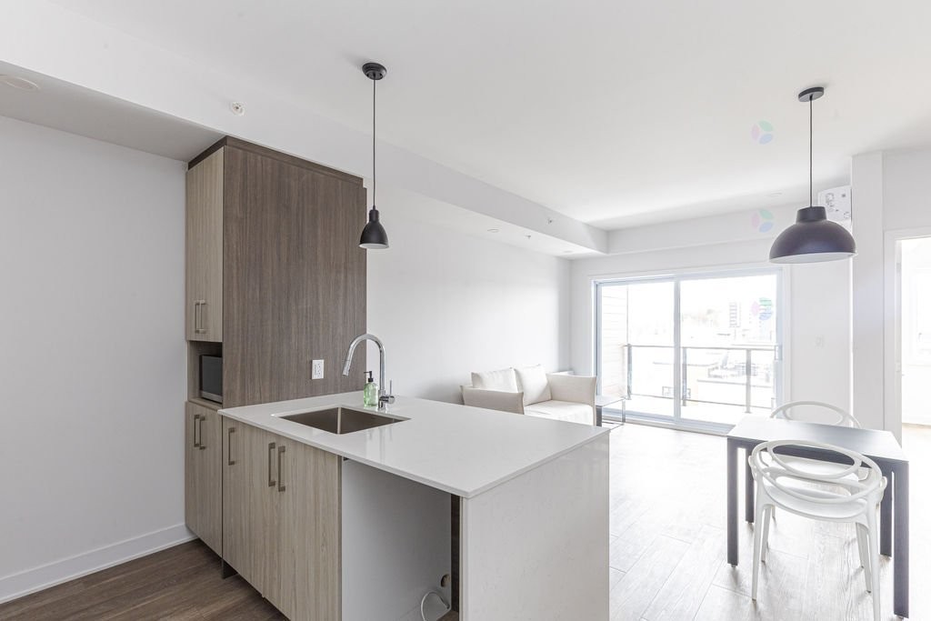 Cuisine - 101-555 - 565 Rue René-Lecavalier, Terrebonne (Terrebonne), QC - Indoor Photo Showing Kitchen With Upgraded Kitchen