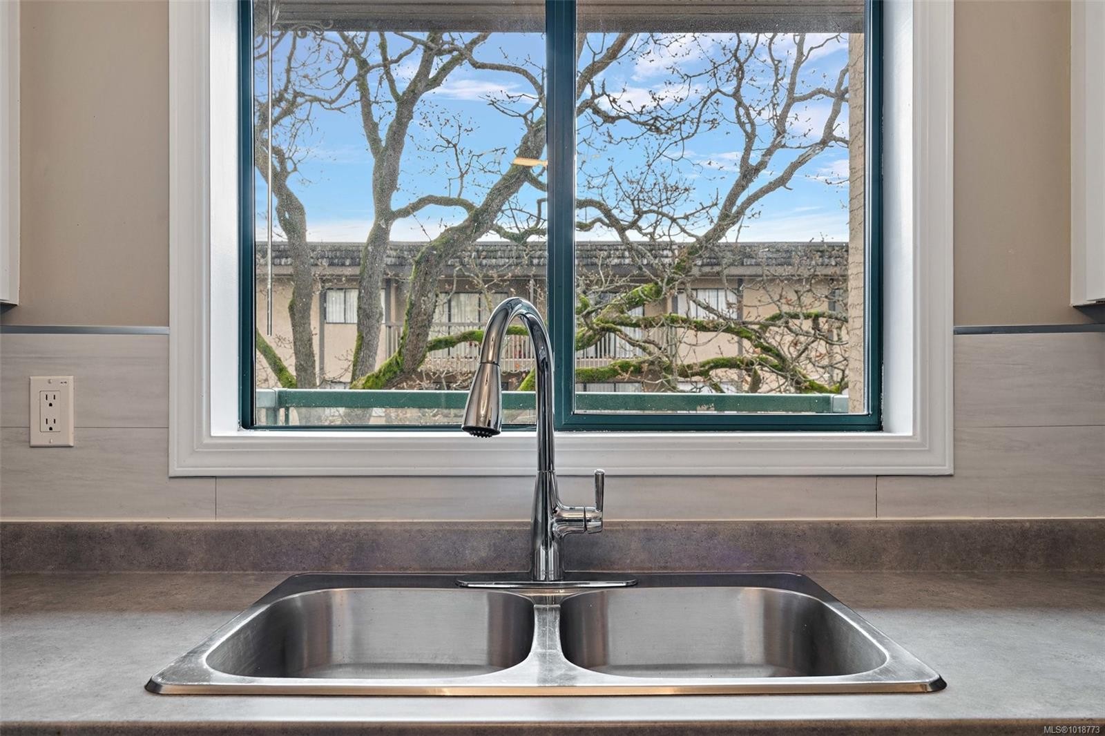 209-3460 Quadra St, Victoria, BC - Indoor Photo Showing Kitchen With Double Sink