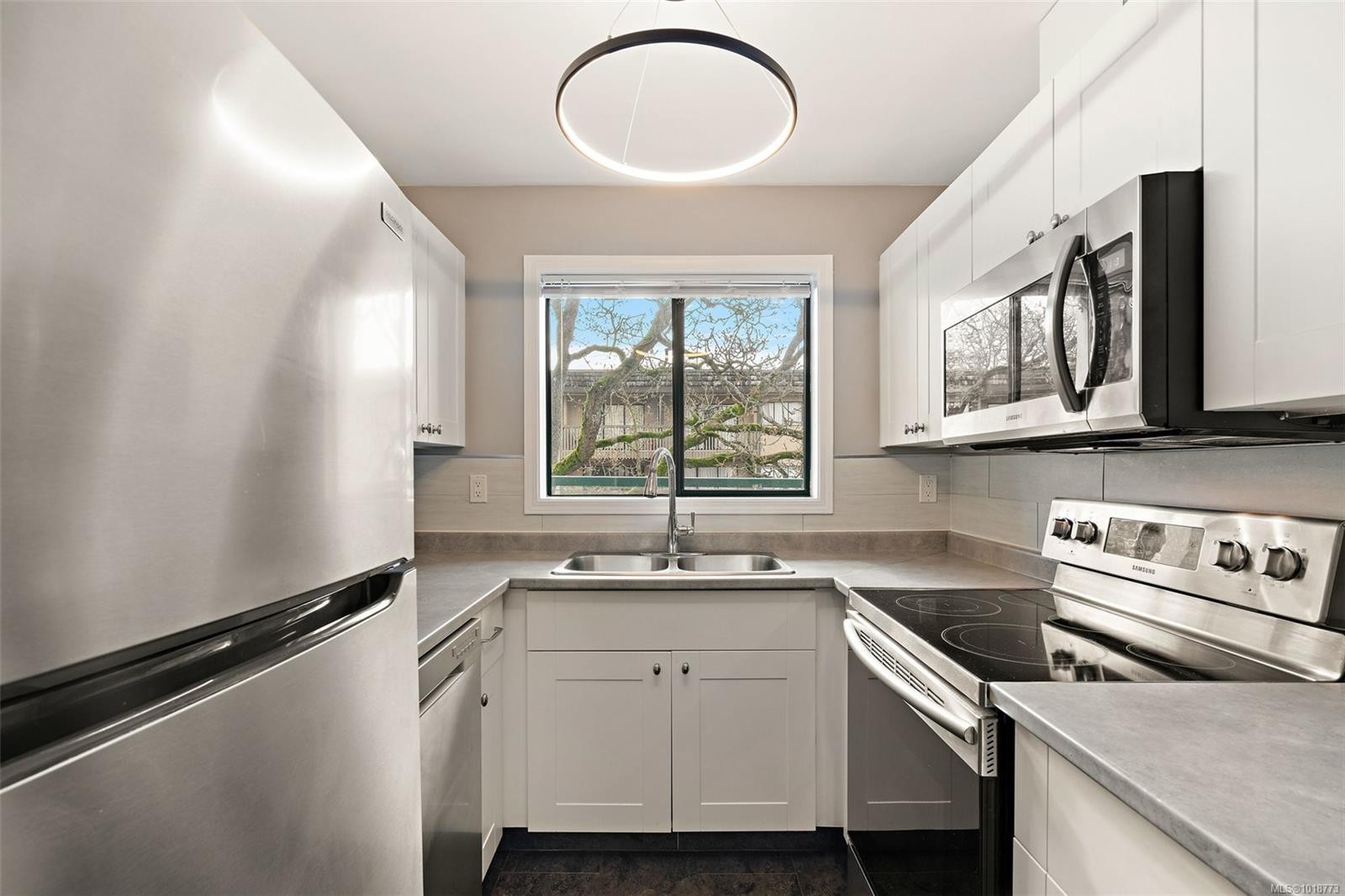 209-3460 Quadra St, Victoria, BC - Indoor Photo Showing Kitchen With Double Sink