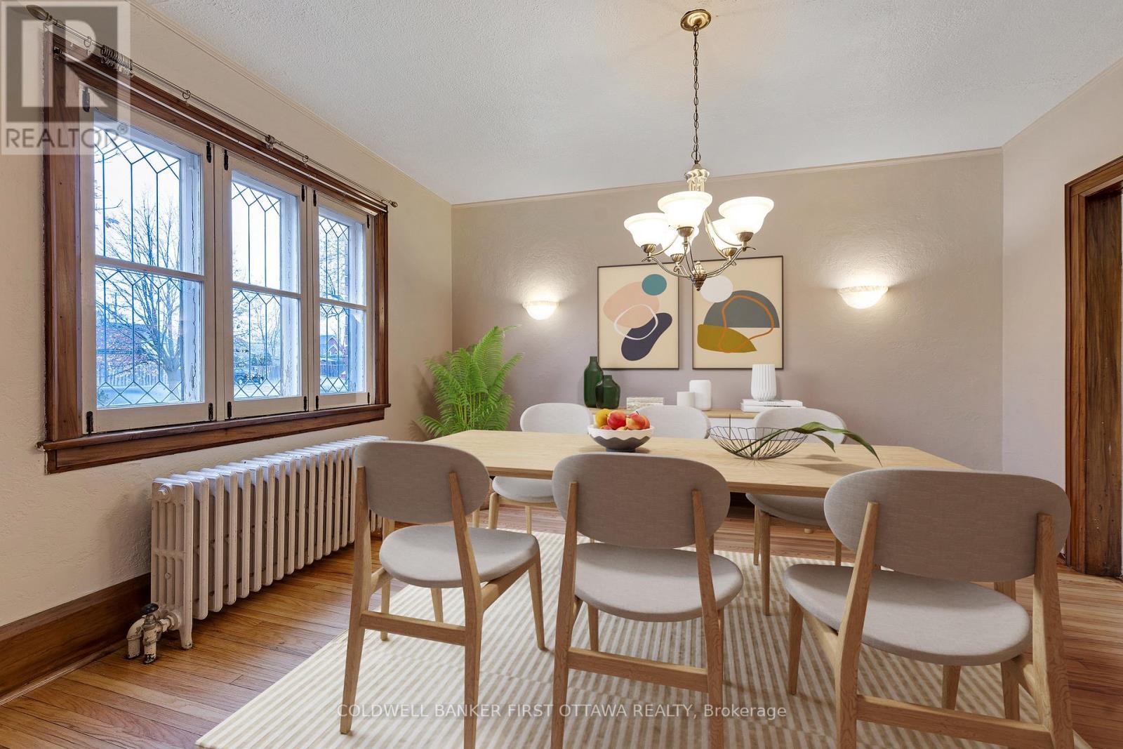 this image has been virtually staged - 2 Gladstone Avenue, Smiths Falls, ON - Indoor Photo Showing Dining Room