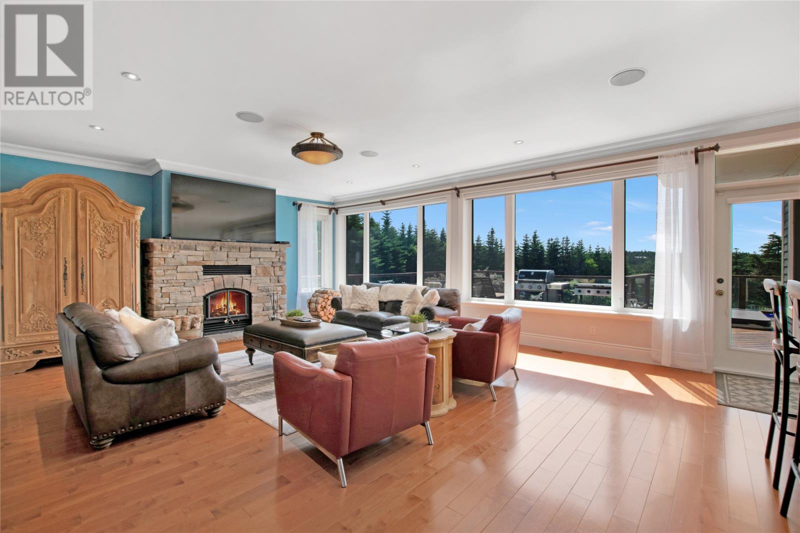 223 Olivers Pond Road, Portugal Cove-St. Philips, NL - Indoor Photo Showing Living Room With Fireplace