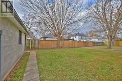 Backyard beside the garage -