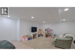 Basement (main house) family/rec room with 3pce bathroom and sauna -