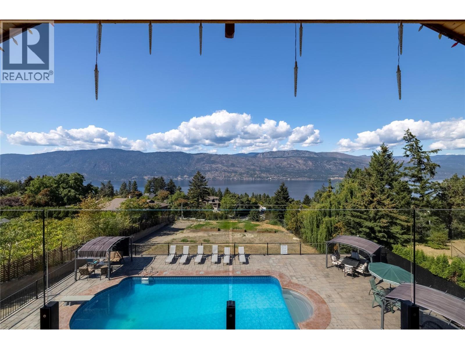 1727 Davidson Road, Lake Country, BC - Outdoor With In Ground Pool With View