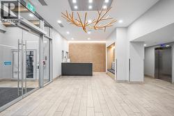 Modern spacious lobby with THREE elevators for minimal waiting -