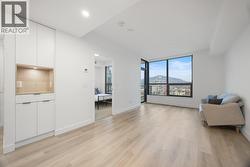 Display nook & additional cabinet space located near the kitchen -
