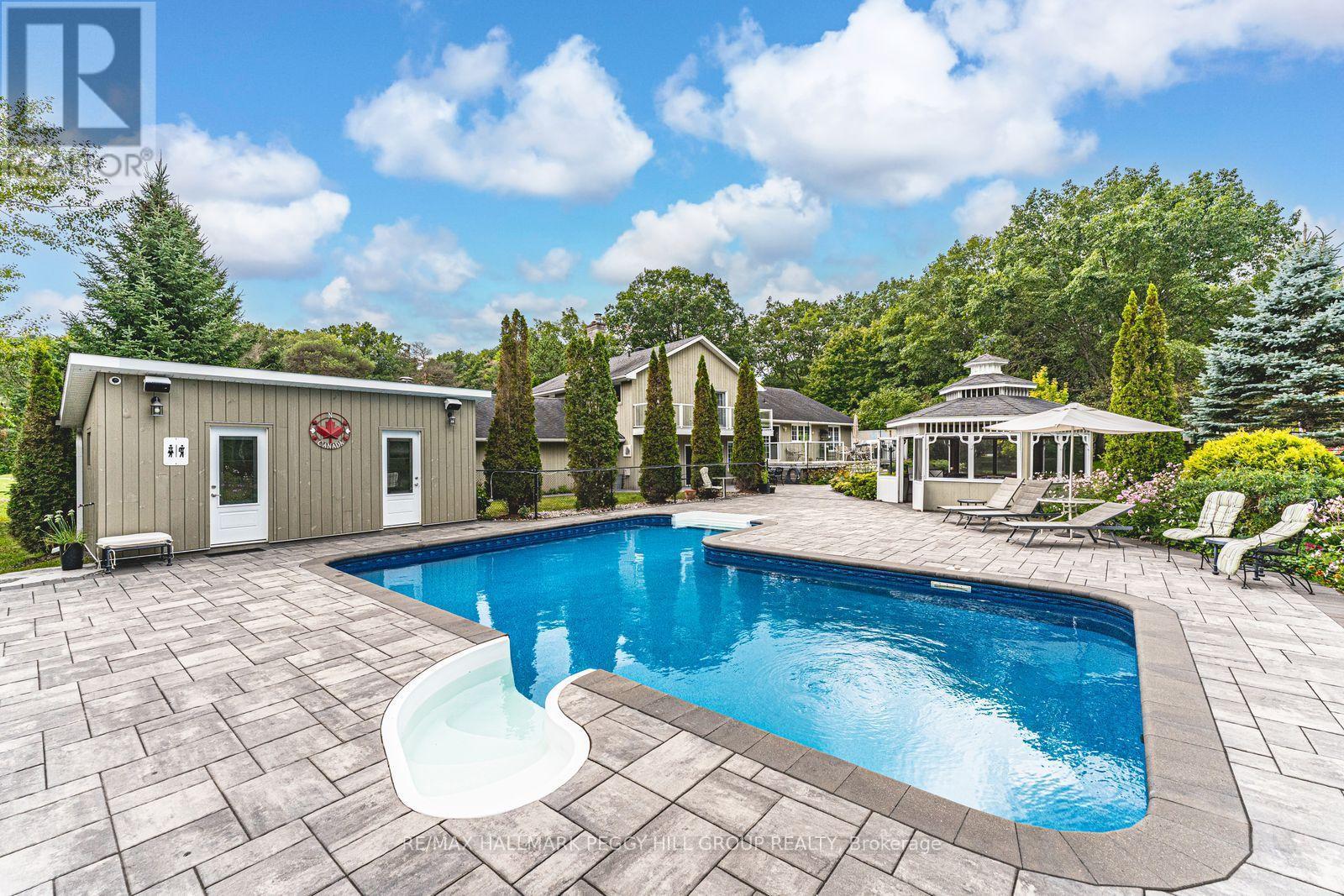 2 Mills Circle, Springwater, ON - Outdoor With In Ground Pool With Deck Patio Veranda