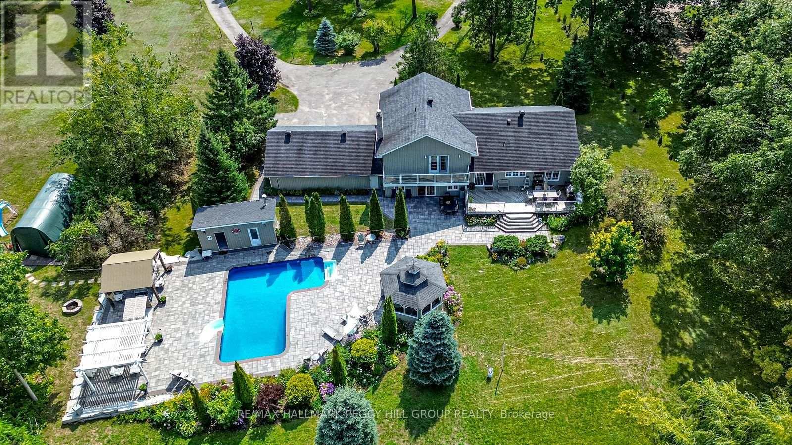 2 Mills Circle, Springwater, ON - Outdoor With In Ground Pool With Deck Patio Veranda