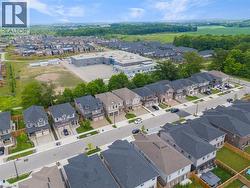 Aerial perspective of suburban area -