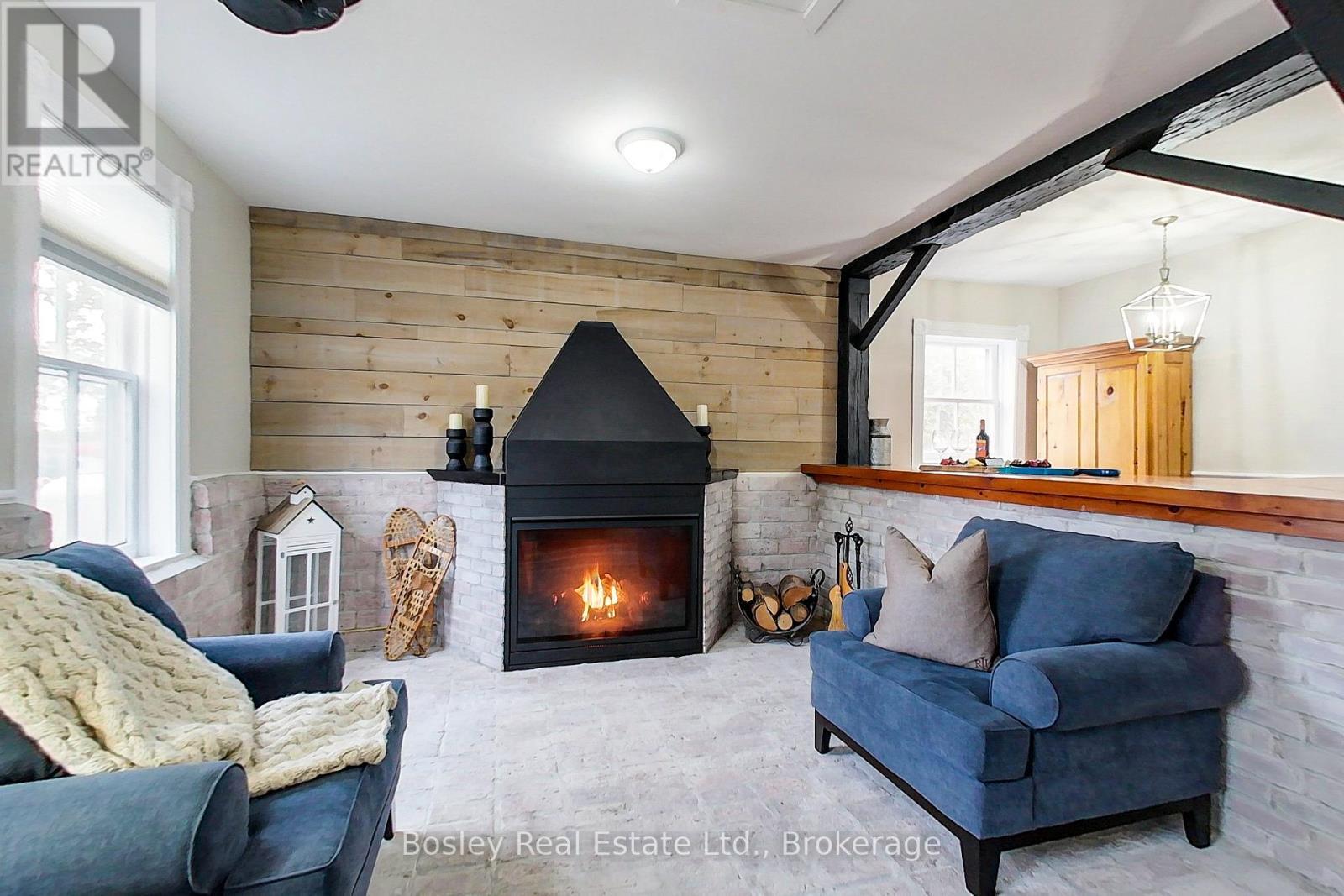 726004 22B Side Road, Grey Highlands, ON - Indoor Photo Showing Living Room With Fireplace