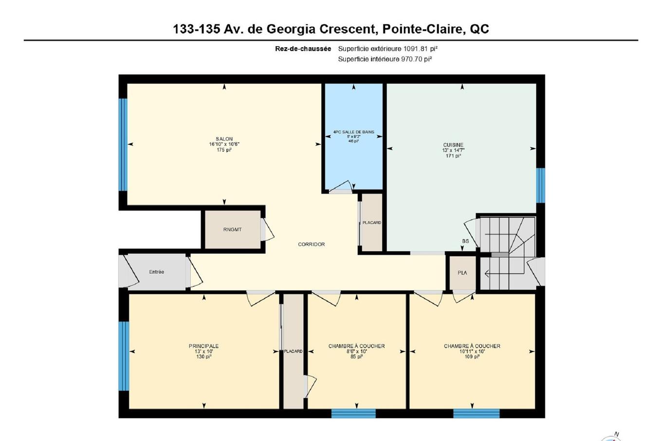 Drawing (sketch) - 133 - 135 Av. De Georgia Crescent, Pointe-Claire, QC - Other