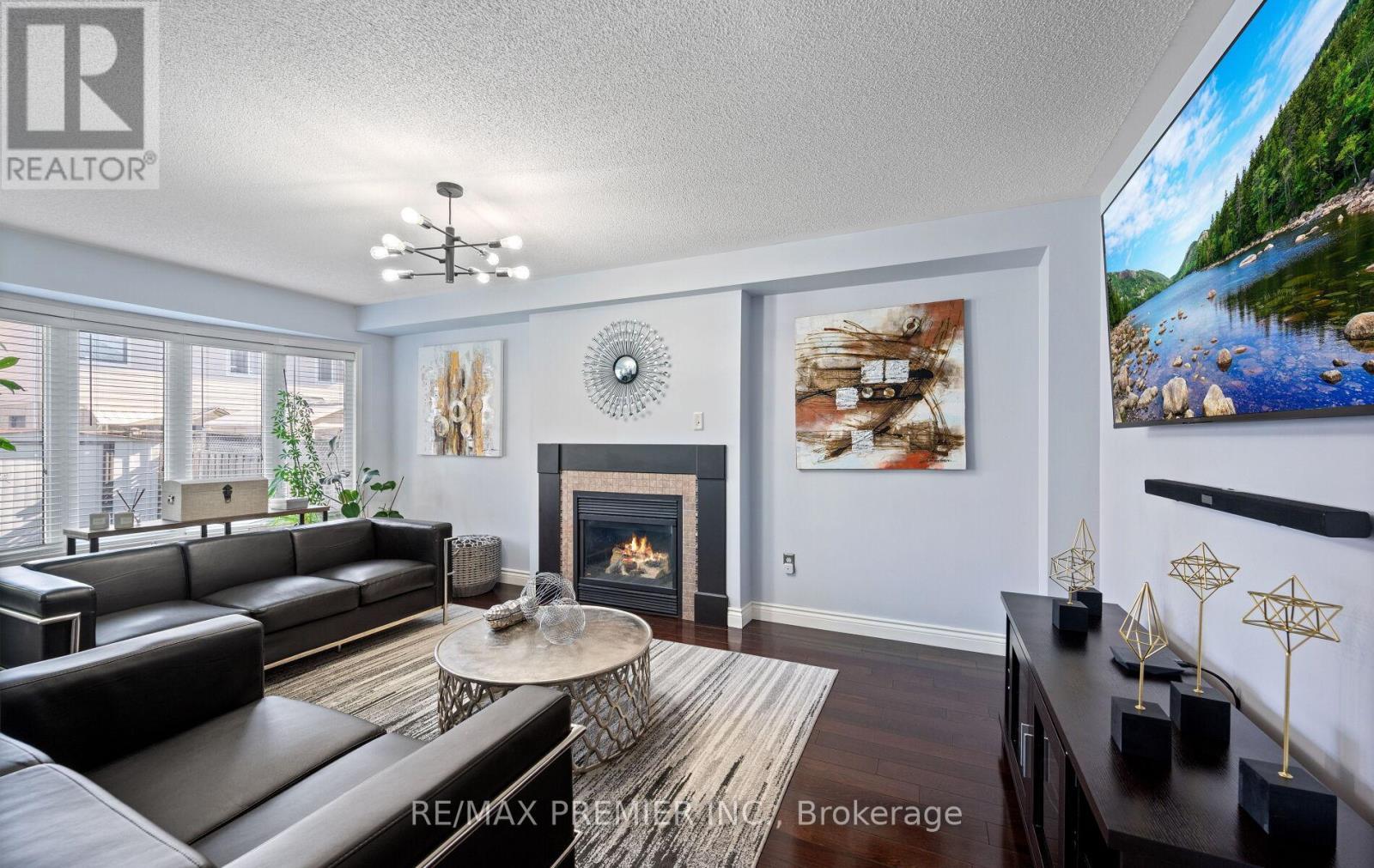 49 Fallstar Crescent, Brampton, ON - Indoor Photo Showing Living Room With Fireplace