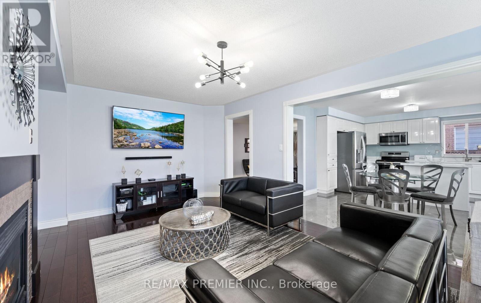 49 Fallstar Crescent, Brampton, ON - Indoor Photo Showing Living Room With Fireplace