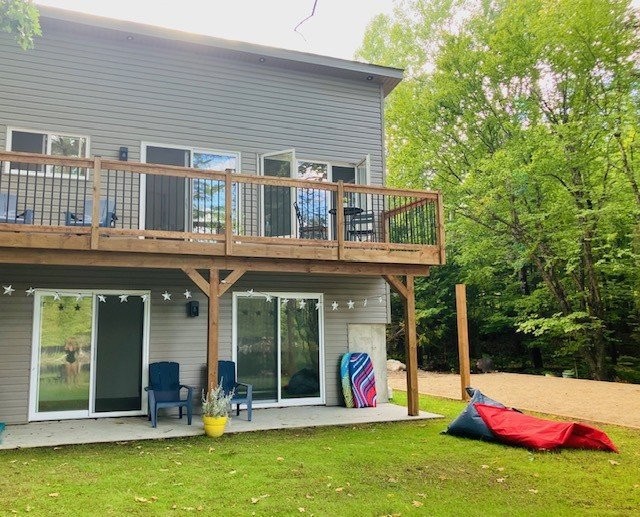 Back of Structure - 18 Rue Des Draveurs, La Minerve, QC - Outdoor With Deck Patio Veranda With Exterior