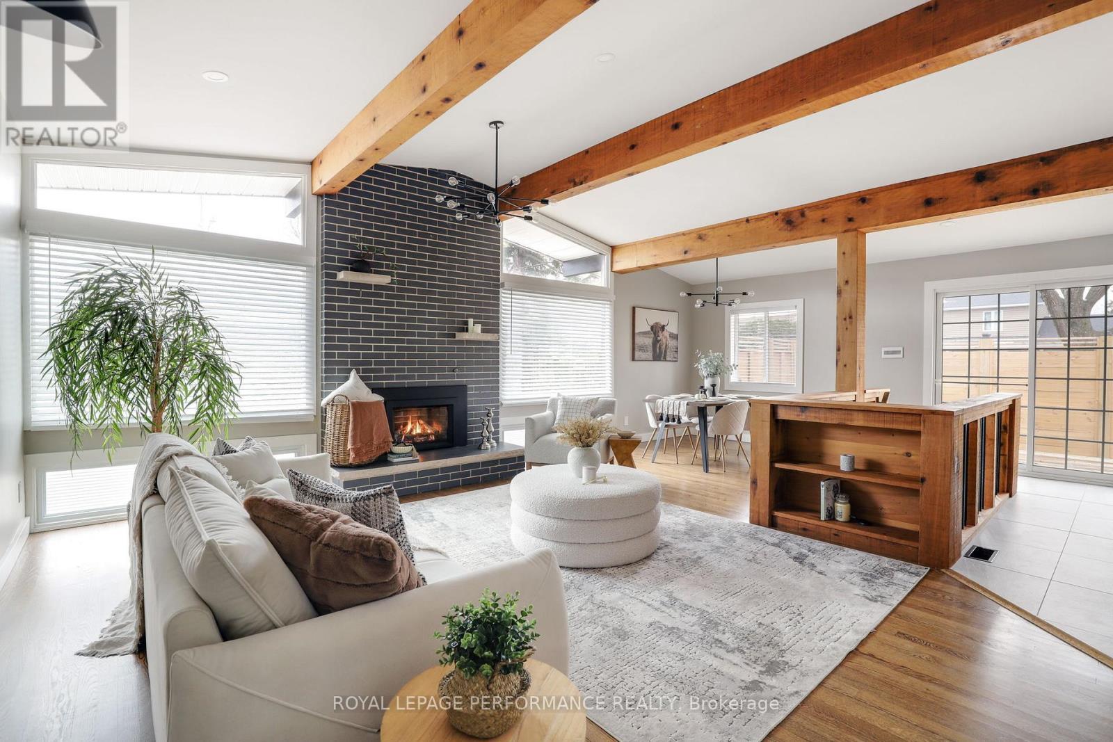 2320 Nerta Street, Ottawa, ON - Indoor Photo Showing Living Room With Fireplace