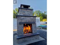 outdoor fireplace -
