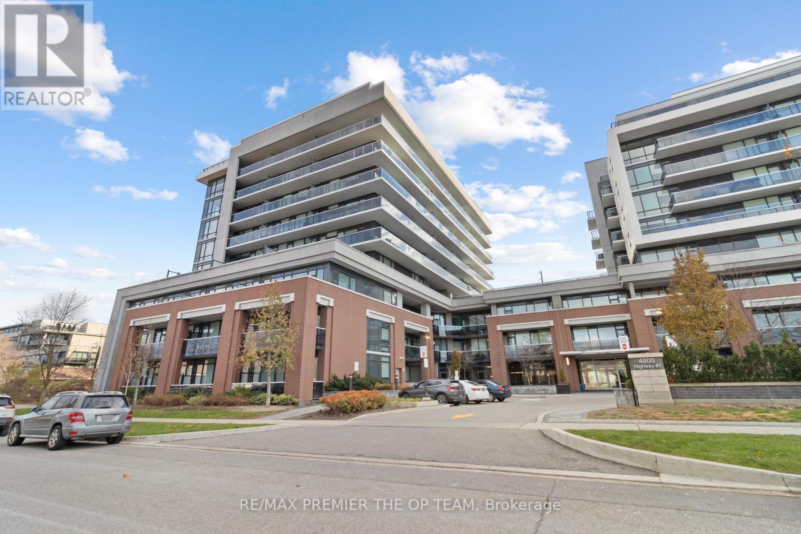 508 - 4800 Highway 7 W, Vaughan, ON - Outdoor With Balcony With Facade