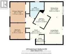 floor plan of one Unit, there are four same 2 flip -