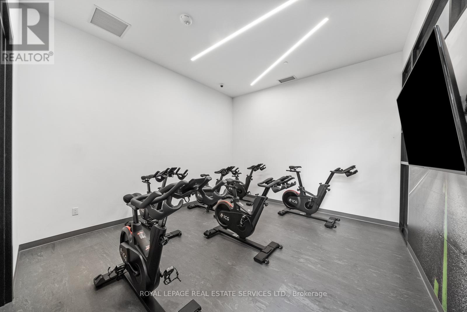 812 - 50 George Butchart Drive, Toronto, ON - Indoor Photo Showing Gym Room
