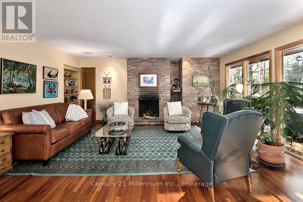 265797 25Th Side Road, Meaford, ON - Indoor Photo Showing Living Room With Fireplace