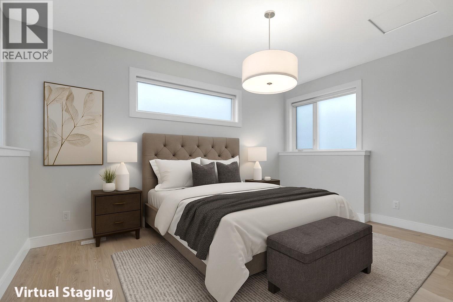 Virtual Staged Master Bedroom - 1839 Grey Owl Court, Kelowna, BC - Indoor Photo Showing Bedroom