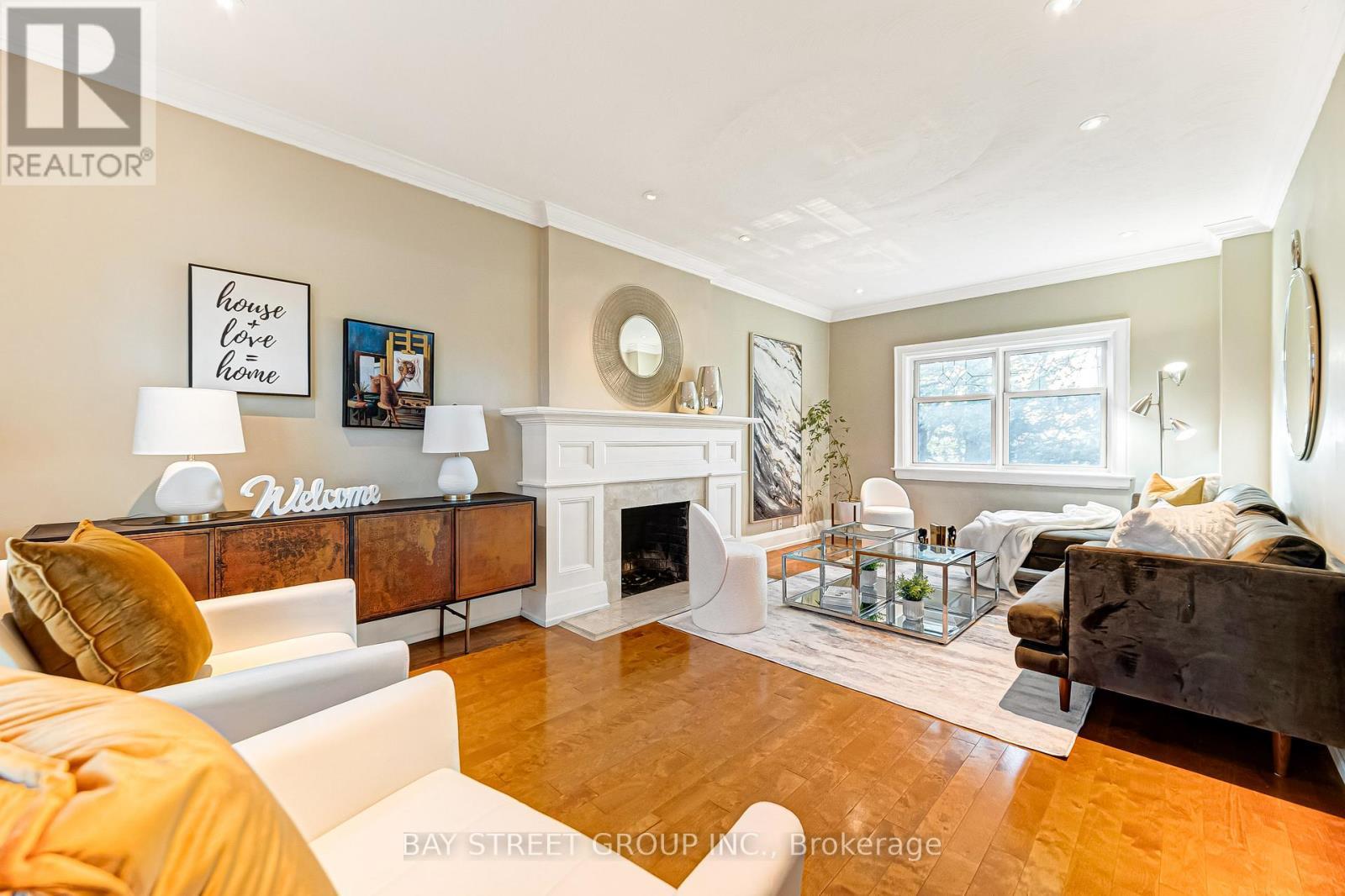 136 Humbercrest Boulevard, Toronto, ON - Indoor Photo Showing Living Room With Fireplace