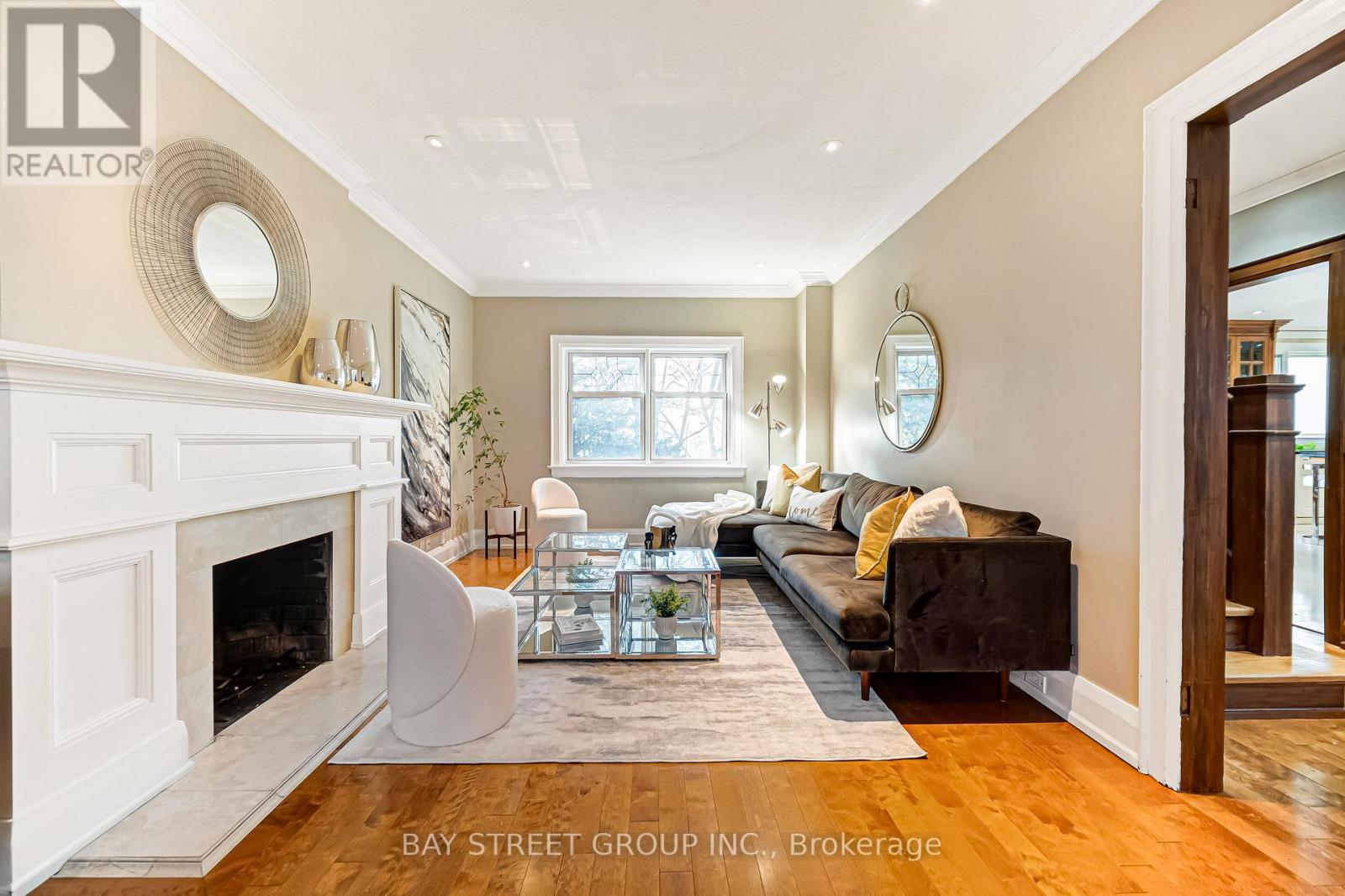 136 Humbercrest Boulevard, Toronto, ON - Indoor Photo Showing Living Room With Fireplace