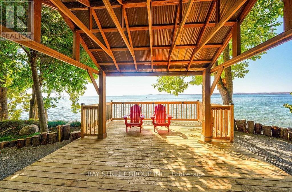 1000 Goffatt Island, Ramara, ON - Outdoor With Body Of Water With Deck Patio Veranda With Exterior