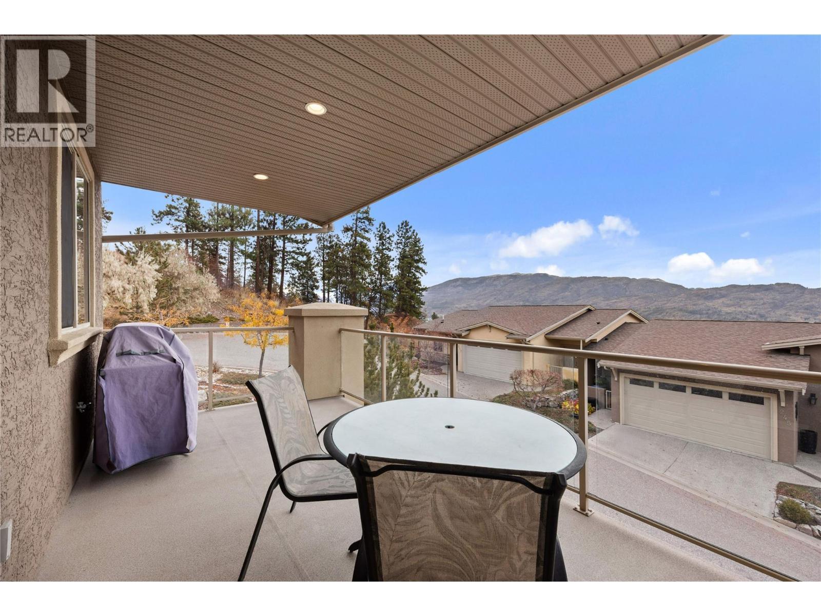 Spacious covered deck with natural gas BBQ hookup - 5165 Trepanier Bench Road Unit# 250, Peachland, BC - Outdoor With Deck Patio Veranda With Exterior