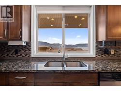 Lake and mountain views from the kitchen -