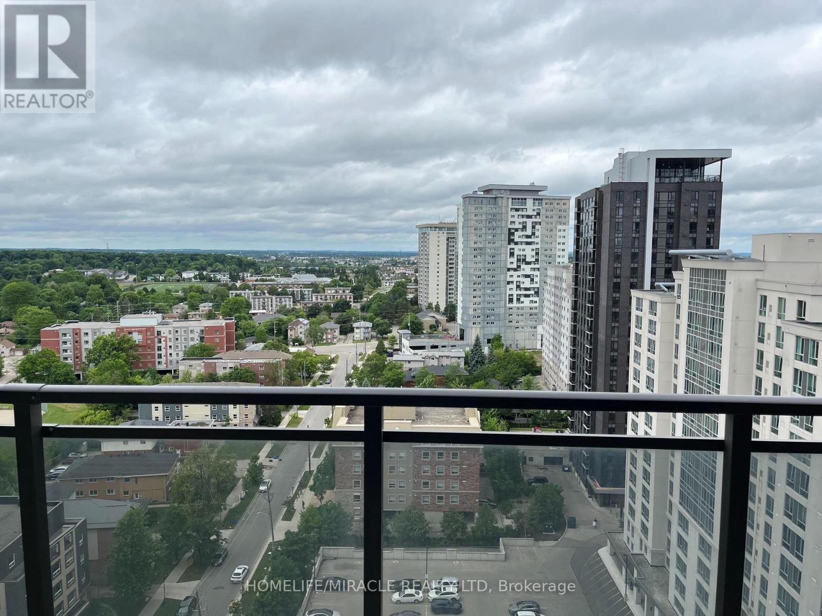 1706 - 318 Spruce Street, Waterloo, ON - Outdoor With Balcony With View