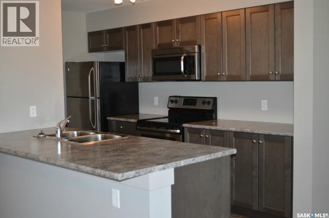 202 2141 Larter Road, Estevan, SK - Indoor Photo Showing Kitchen With Double Sink