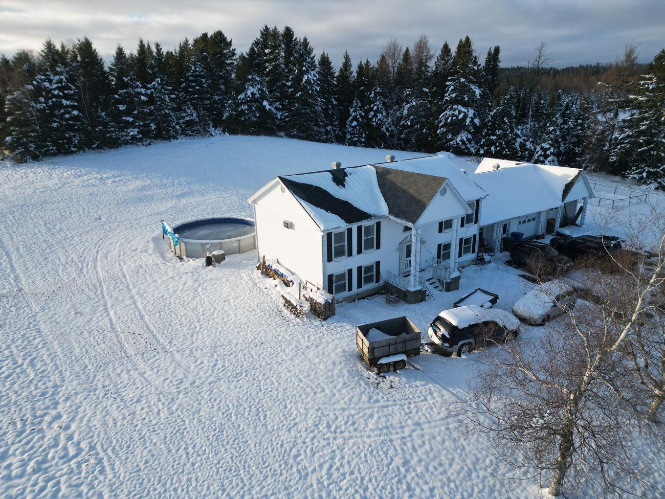 Photo aérienne - 328 6E Rang N., Saint-Honoré-De-Shenley, QC - Outdoor
