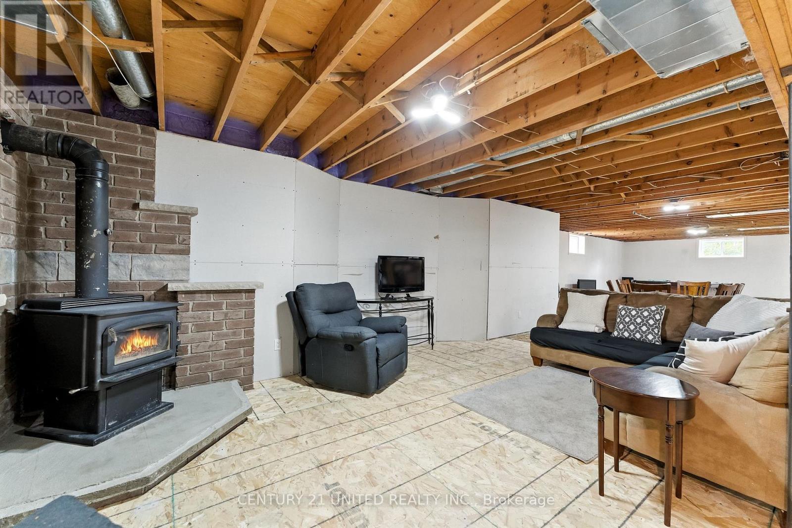 2038 Hilliard Street, Selwyn, ON - Indoor Photo Showing Basement With Fireplace