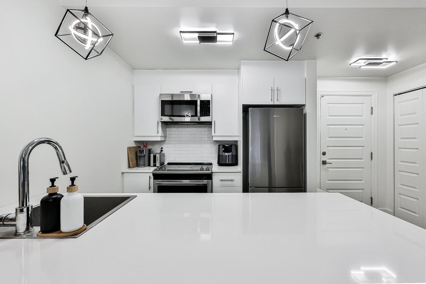 Cuisine - 202-7345 Boul. St-Laurent, Montréal (Villeray/Saint-Michel/Parc-Extension), QC - Indoor Photo Showing Kitchen With Upgraded Kitchen