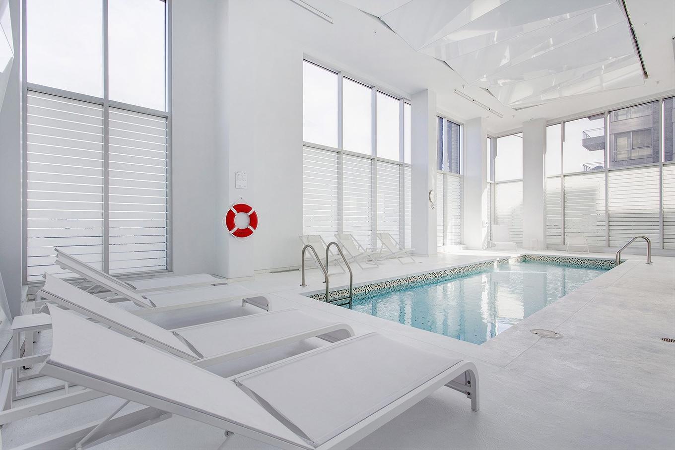 Pool - 713-365 Rue St-André, Montréal (Ville-Marie), QC - Indoor Photo Showing Other Room With In Ground Pool