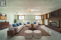 Rec room virtually staged -