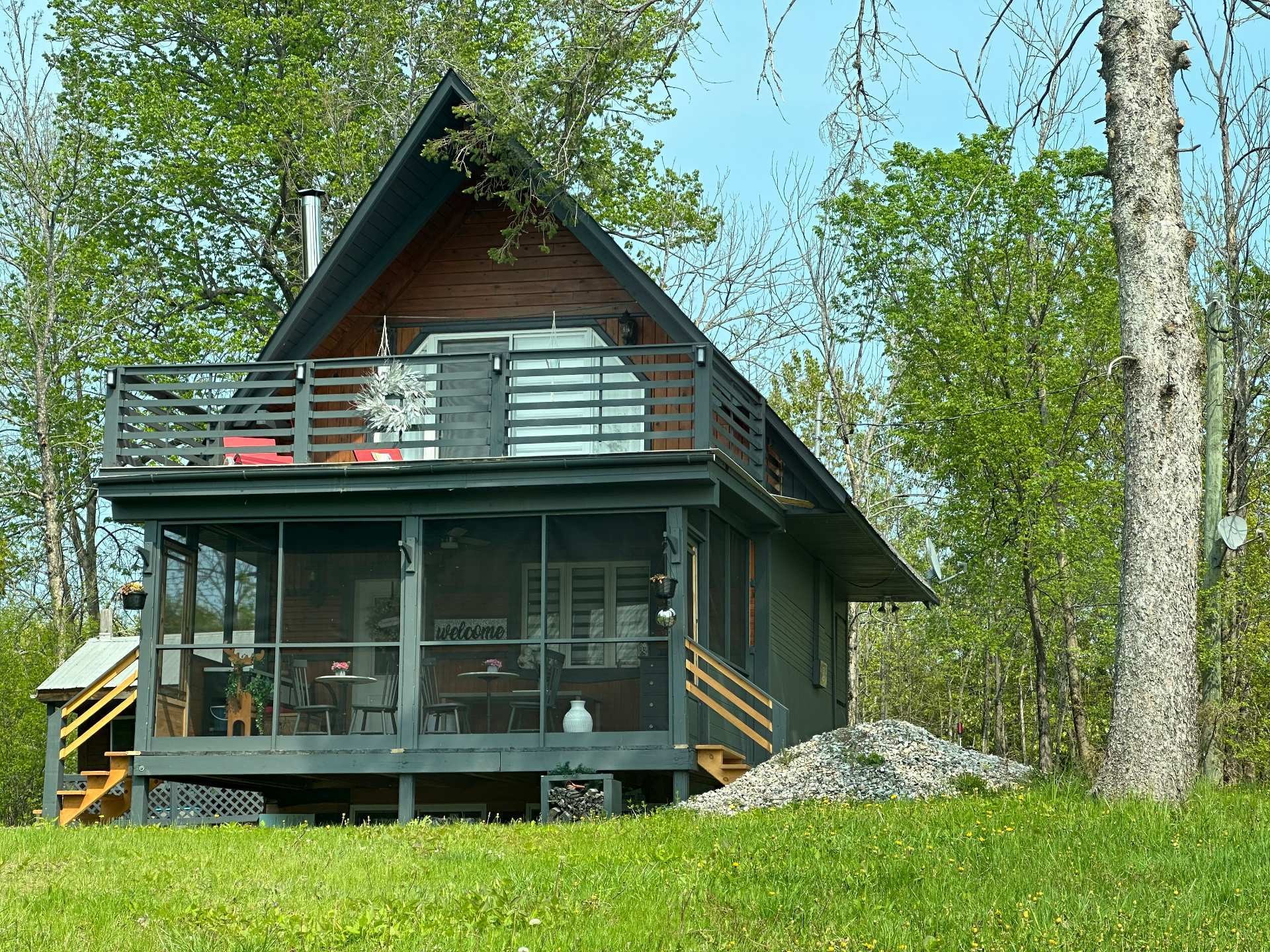 Front of Structure - 21 Ch. Whitefish, Gracefield, QC - Outdoor With Deck Patio Veranda