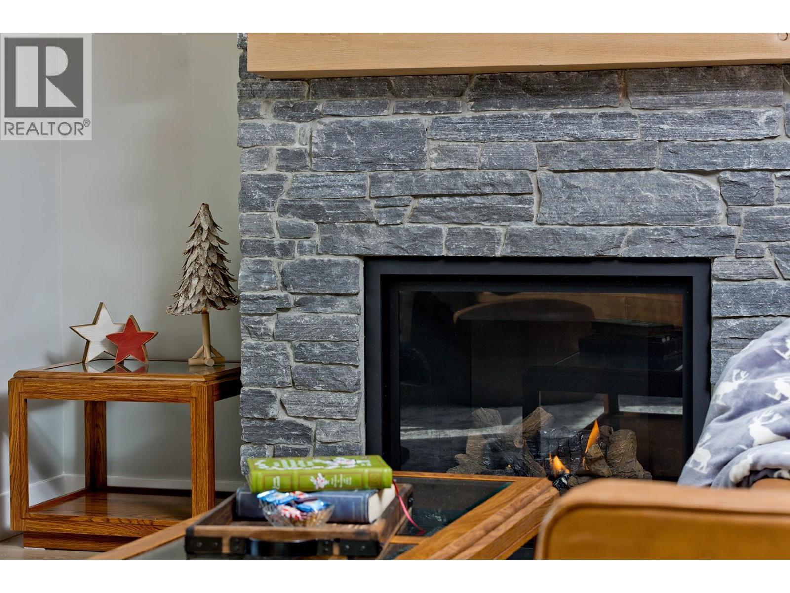 120 Grizzly Ridge Trail Unit# 12, Big White, BC - Indoor Photo Showing Living Room With Fireplace